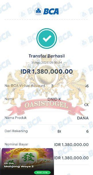 BUKTI JACKPOT OASISTOGEL