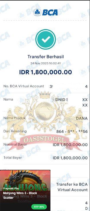 BUKTI JACKPOT OASISTOGEL