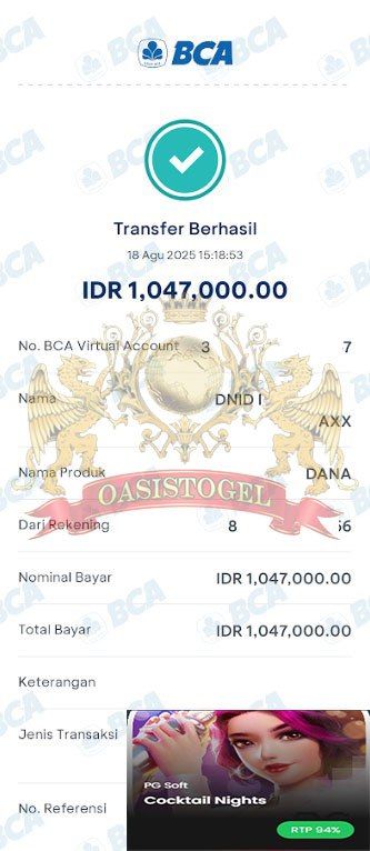 BUKTI JACKPOT OASISTOGEL