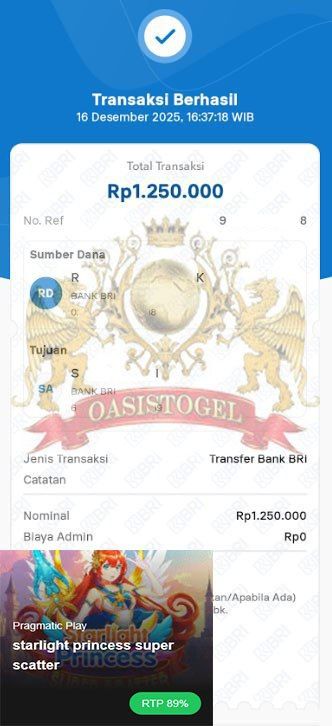 BUKTI JACKPOT OASISTOGEL