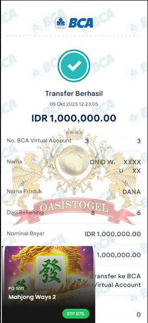 BUKTI JACKPOT OASISTOGEL