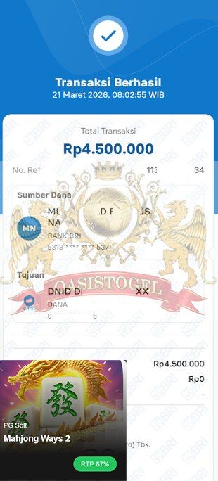 BUKTI JACKPOT OASISTOGEL