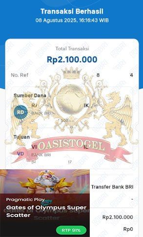 BUKTI JACKPOT OASISTOGEL