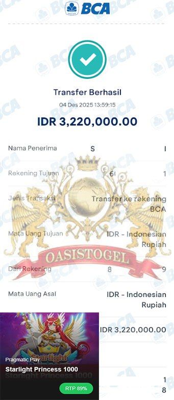 BUKTI JACKPOT OASISTOGEL