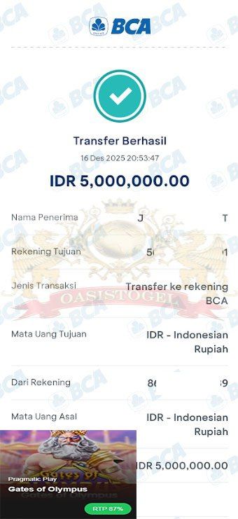 BUKTI JACKPOT OASISTOGEL