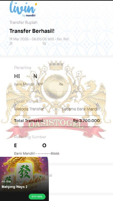 BUKTI JACKPOT OASISTOGEL