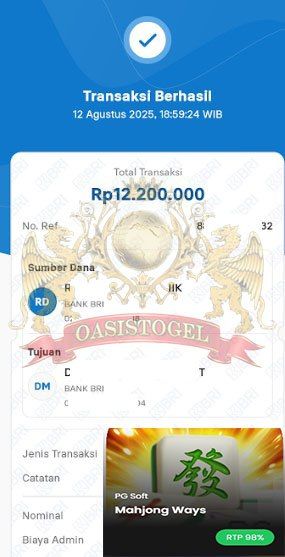 BUKTI JACKPOT OASISTOGEL