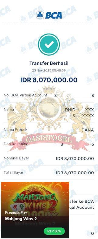 BUKTI JACKPOT OASISTOGEL