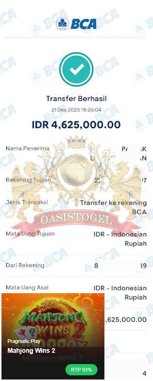 BUKTI JACKPOT OASISTOGEL