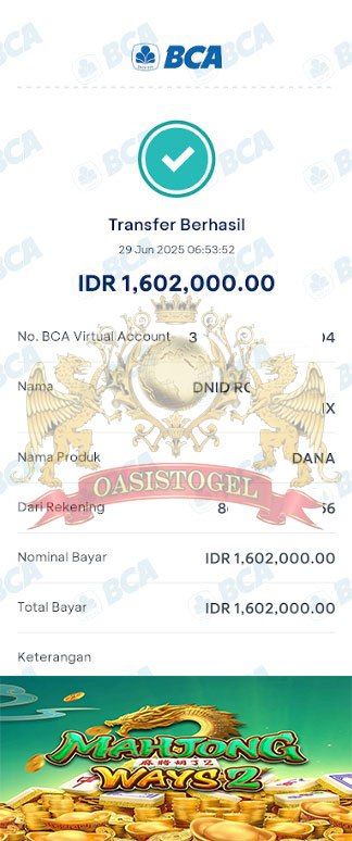 BUKTI JACKPOT OASISTOGEL