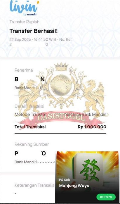BUKTI JACKPOT OASISTOGEL
