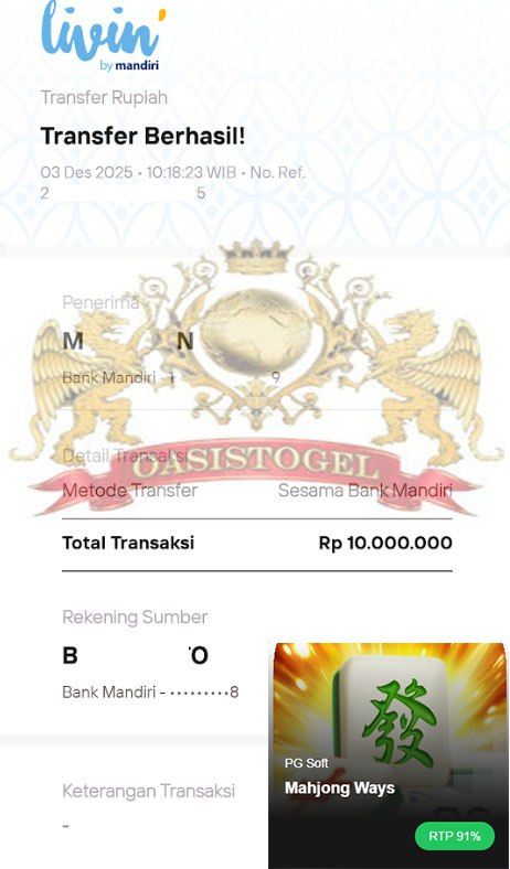 BUKTI JACKPOT OASISTOGEL