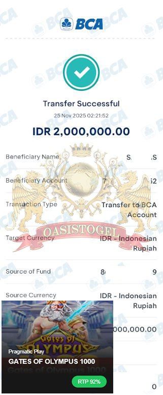 BUKTI JACKPOT OASISTOGEL