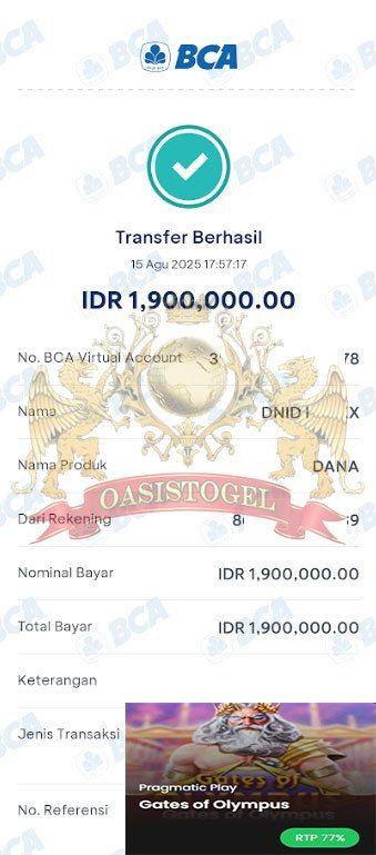 BUKTI JACKPOT OASISTOGEL