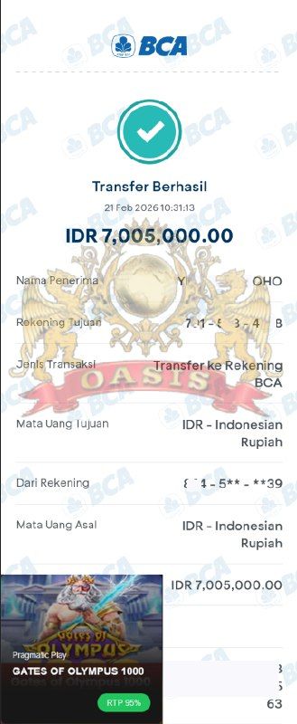 BUKTI JACKPOT OASISTOGEL