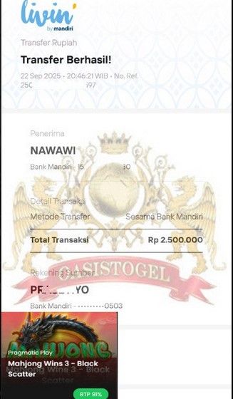 BUKTI JACKPOT OASISTOGEL
