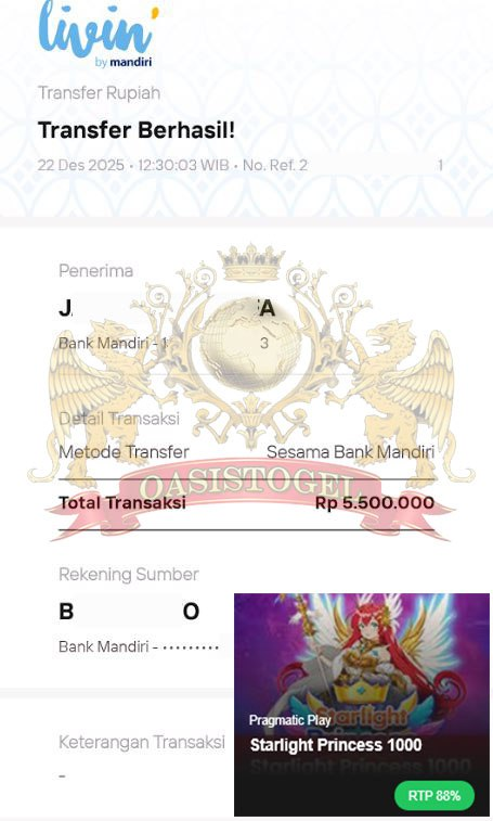 BUKTI JACKPOT OASISTOGEL