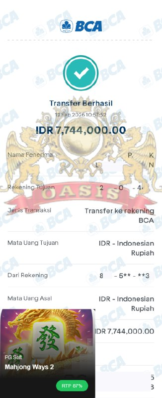 BUKTI JACKPOT OASISTOGEL