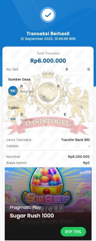 BUKTI JACKPOT OASISTOGEL