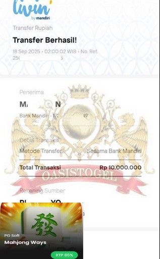 BUKTI JACKPOT OASISTOGEL
