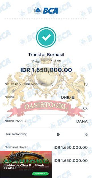 BUKTI JACKPOT OASISTOGEL