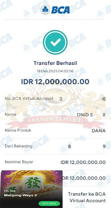 BUKTI JACKPOT OASISTOGEL