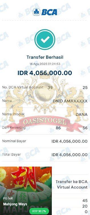 BUKTI JACKPOT OASISTOGEL