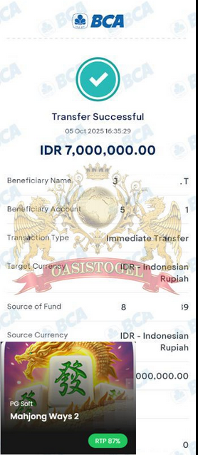 BUKTI JACKPOT OASISTOGEL