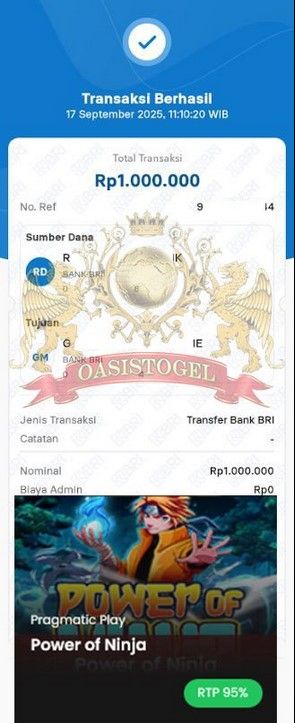 BUKTI JACKPOT OASISTOGEL