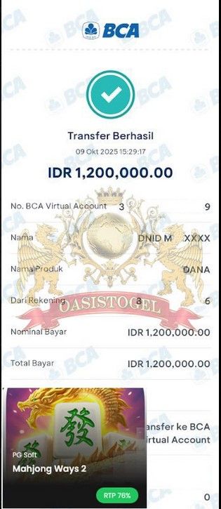 BUKTI JACKPOT OASISTOGEL