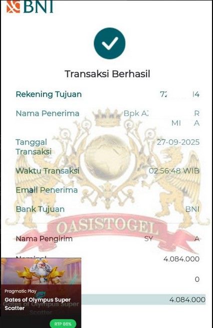 BUKTI JACKPOT OASISTOGEL