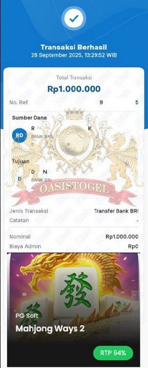 BUKTI JACKPOT OASISTOGEL