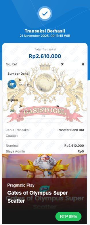 BUKTI JACKPOT OASISTOGEL