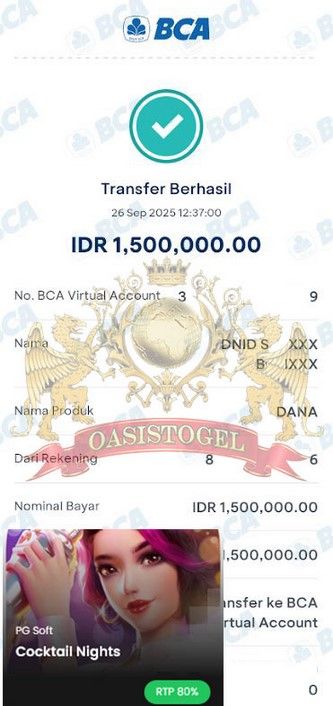 BUKTI JACKPOT OASISTOGEL