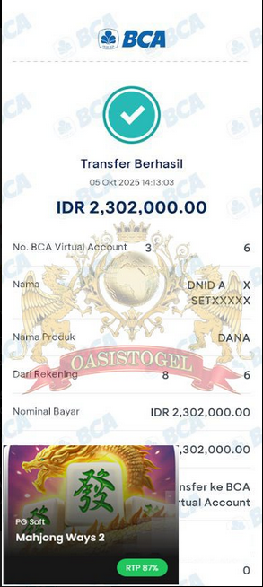 BUKTI JACKPOT OASISTOGEL