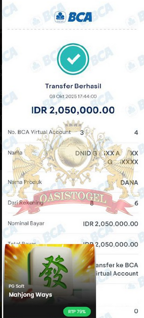 BUKTI JACKPOT OASISTOGEL
