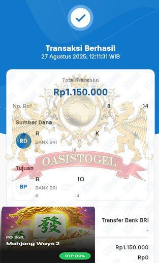 BUKTI JACKPOT OASISTOGEL