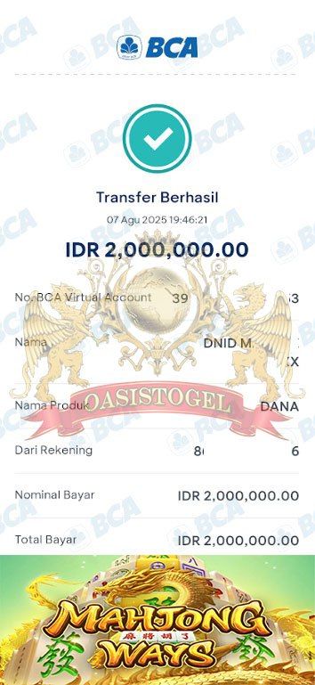 BUKTI JACKPOT OASISTOGEL