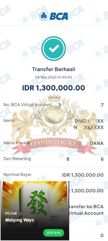 BUKTI JACKPOT OASISTOGEL