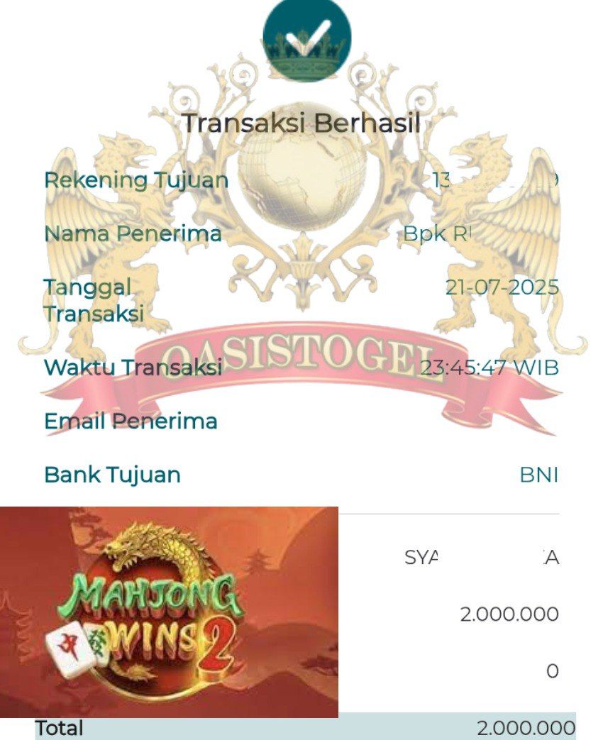 BUKTI JACKPOT OASISTOGEL