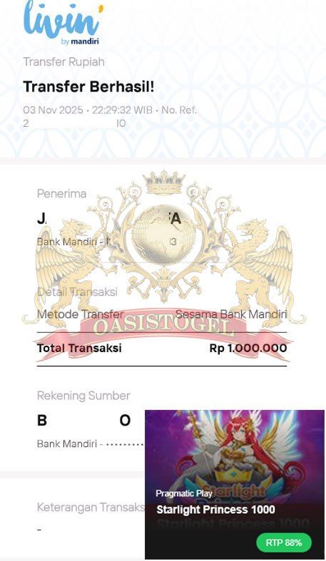 BUKTI JACKPOT OASISTOGEL