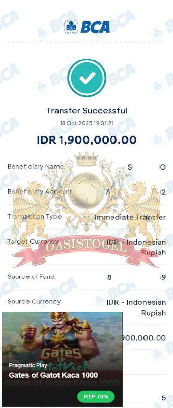 BUKTI JACKPOT OASISTOGEL