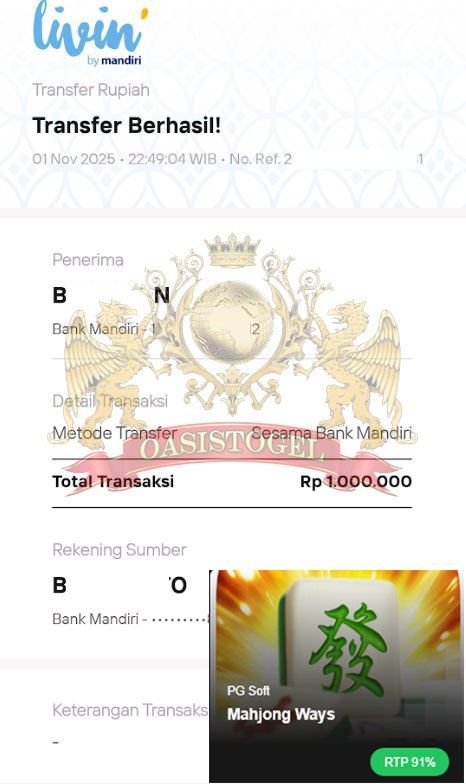 BUKTI JACKPOT OASISTOGEL