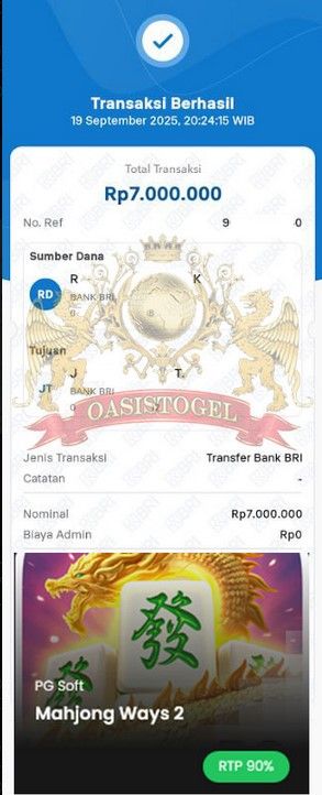 BUKTI JACKPOT OASISTOGEL