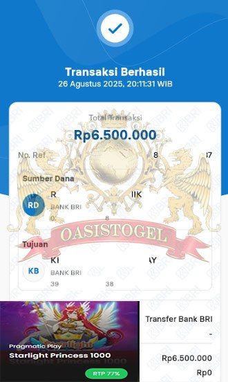 BUKTI JACKPOT OASISTOGEL