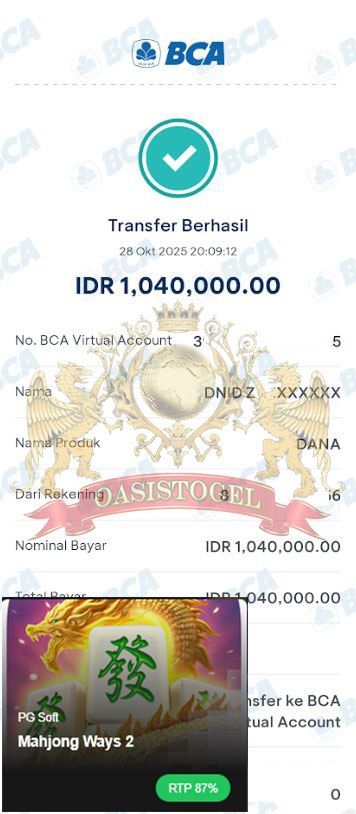 BUKTI JACKPOT OASISTOGEL