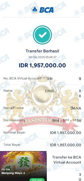 BUKTI JACKPOT OASISTOGEL