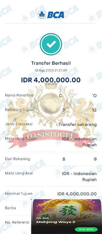 BUKTI JACKPOT OASISTOGEL