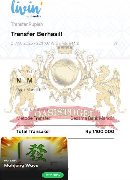 BUKTI JACKPOT OASISTOGEL