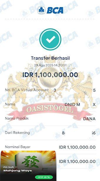 BUKTI JACKPOT OASISTOGEL